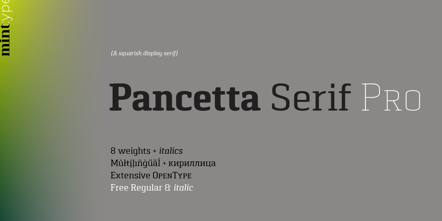Police Pancetta Serif Pro