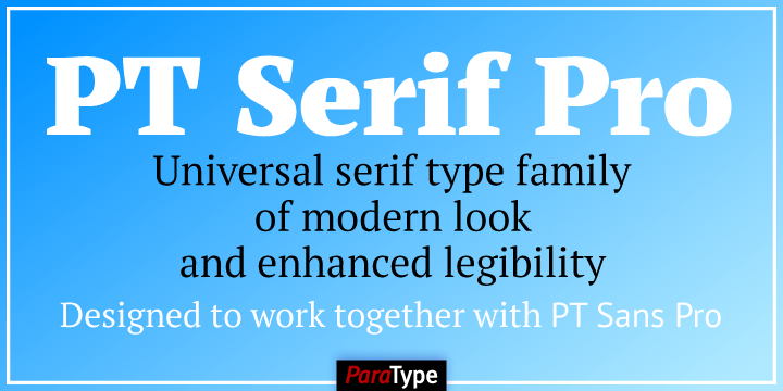 Police PT Serif Pro