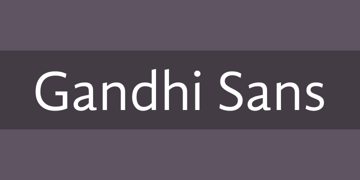 Police Gandhi Serif