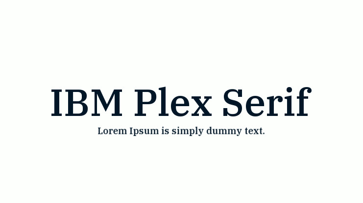 Police IBM Plex Serif