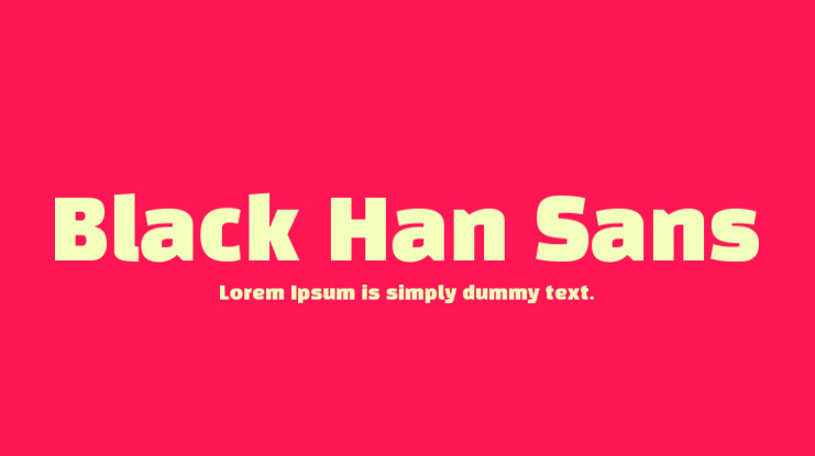 Police Black Han Sans