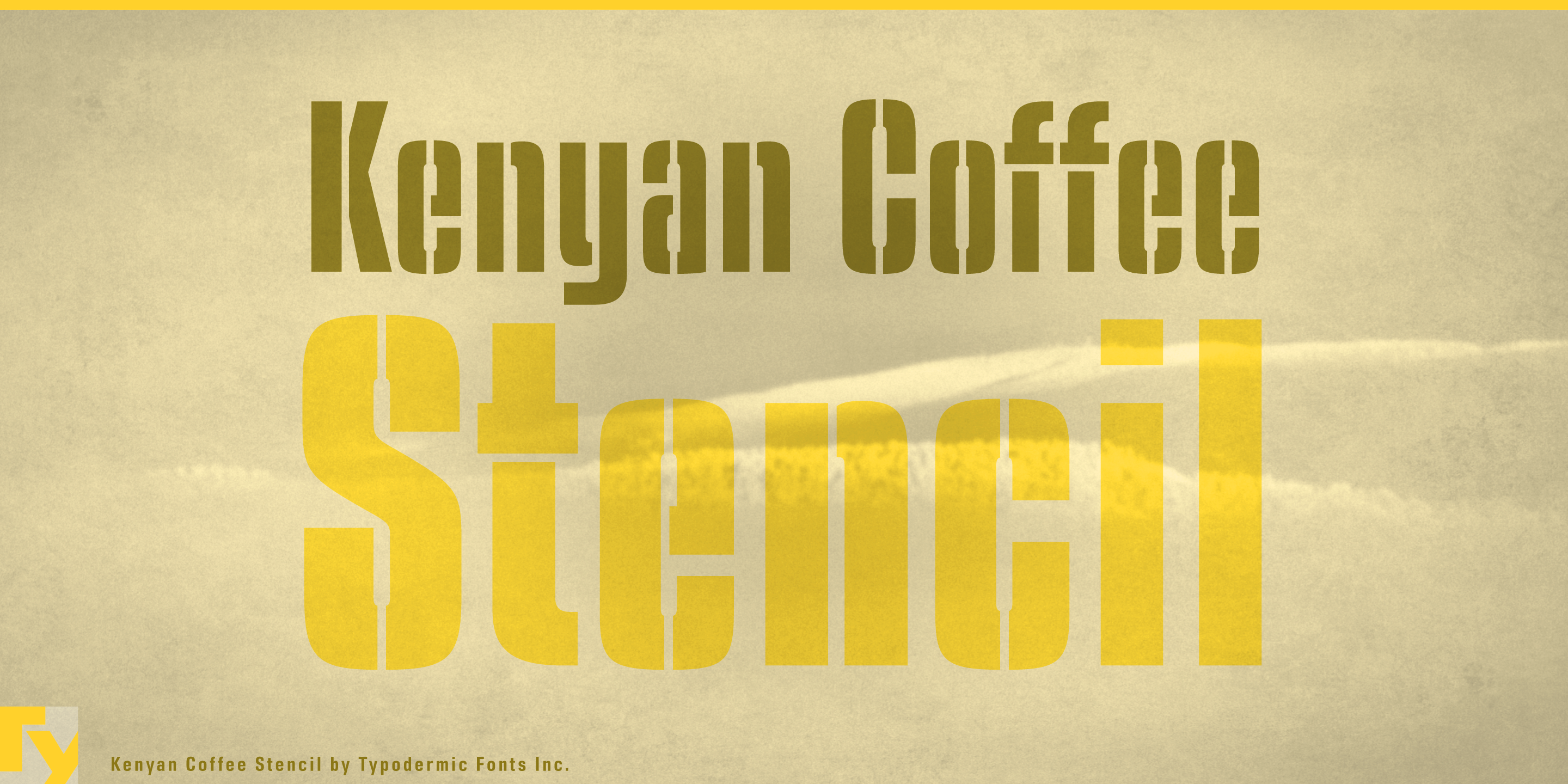 Police Kenyan Coffee Stencil