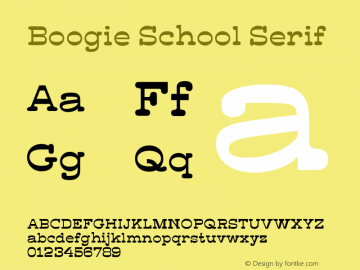 Police Boogie School Serif
