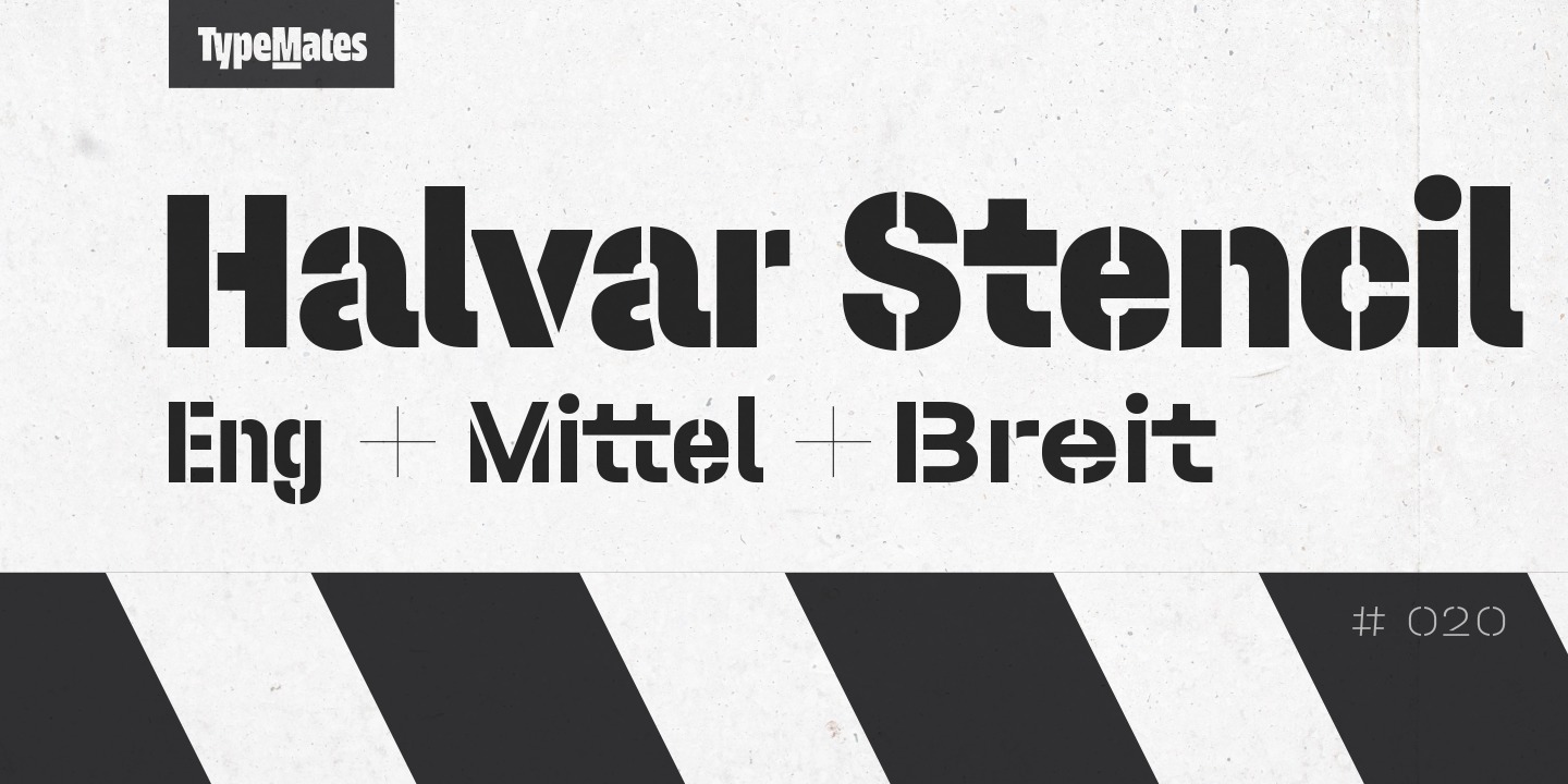 Police Halvar Stencil Breitschrift