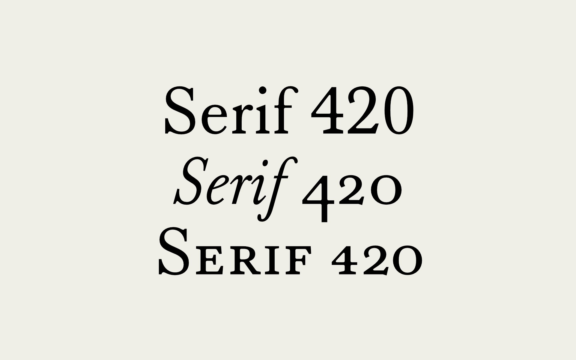 Police Serif 420