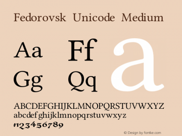 Police Fedorovsk Unicode