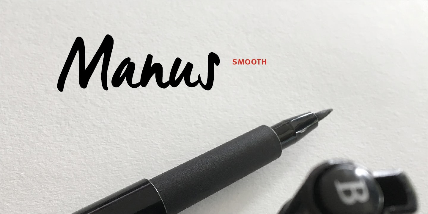 Manus шрифт. Smooth font.