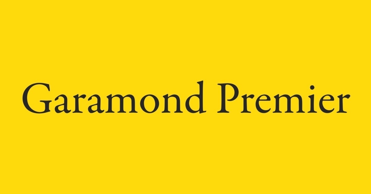 Police Garamond Premier Pro