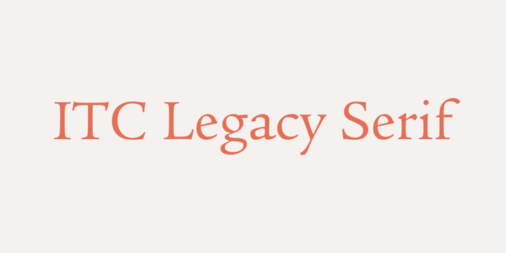 Police ITC Legacy Serif