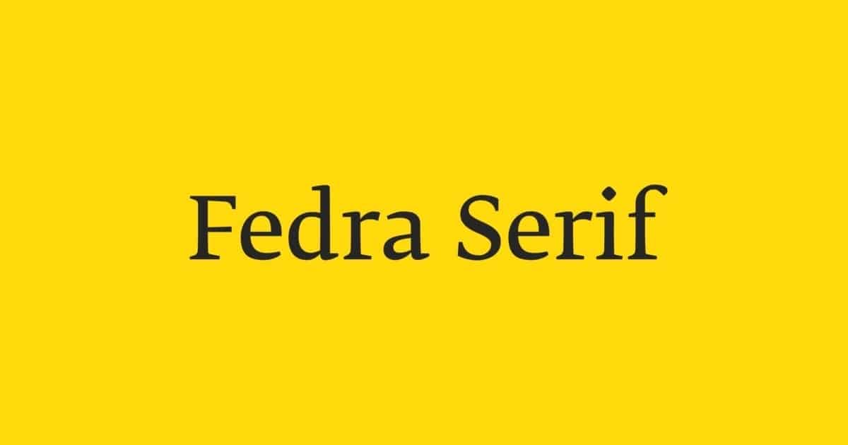 Police Fedra Serif