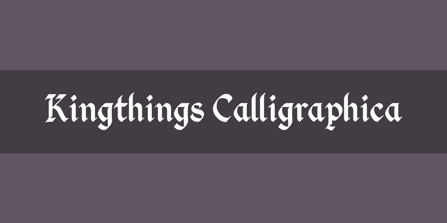 Police Kingthings Calligraphica