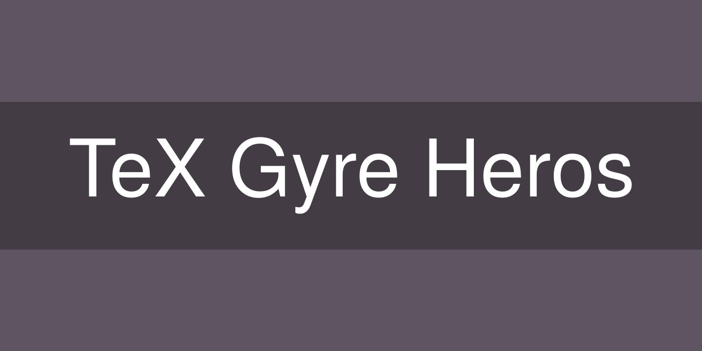 Police TeX Gyre Heros