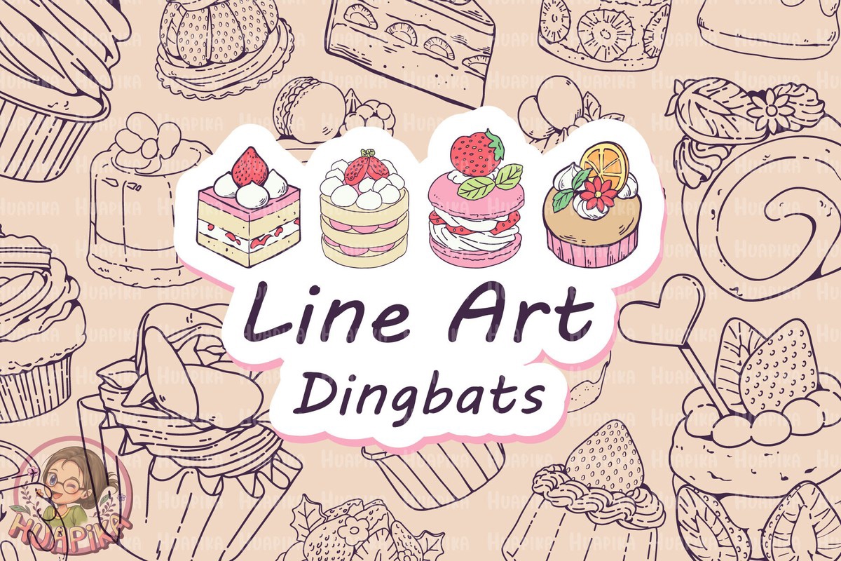 Cake Line Art