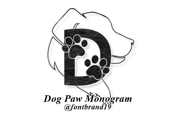 Police Dog Paw Monogram