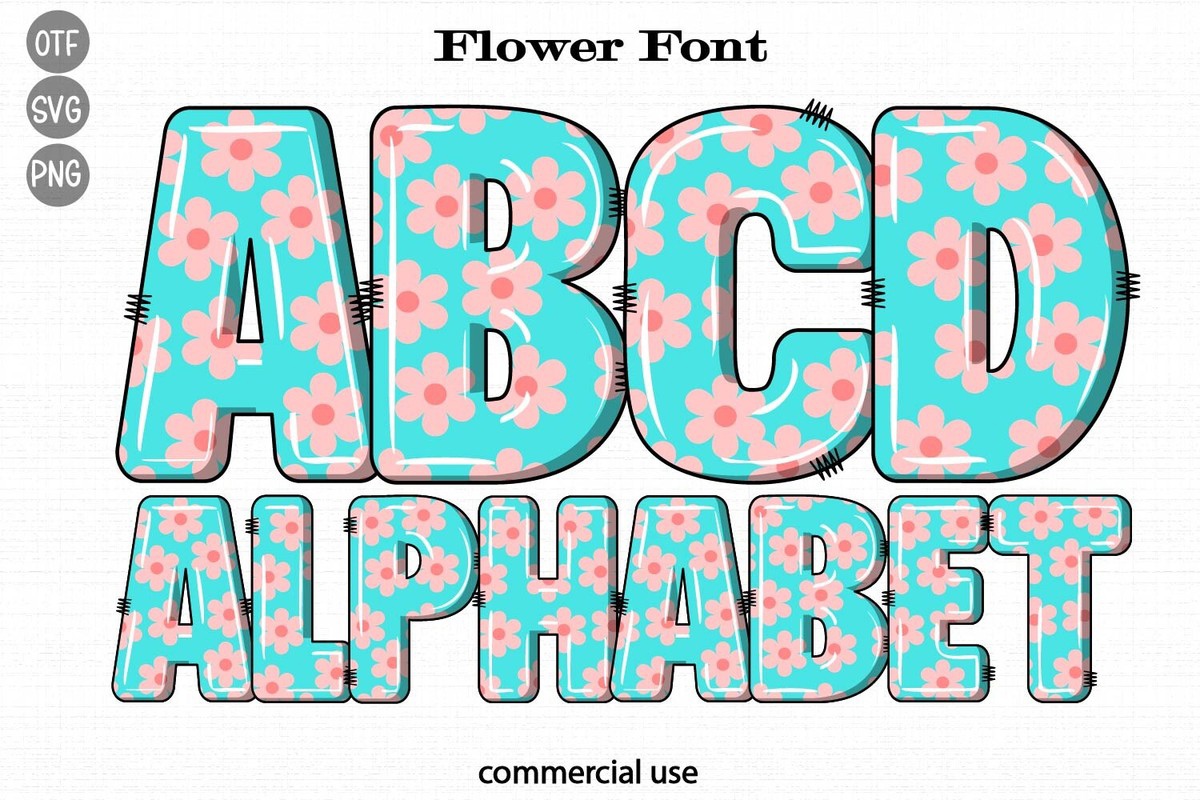 Police Flower Font