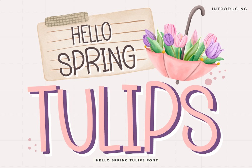 Police Hello Spring Tulips