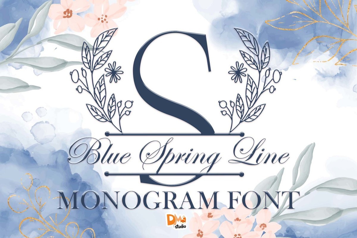 Police Blue Spring Line Monogram