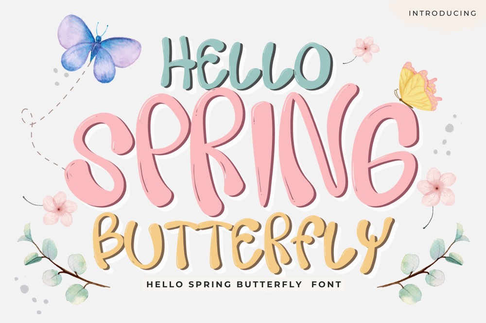 Police Hello Spring Butterfly