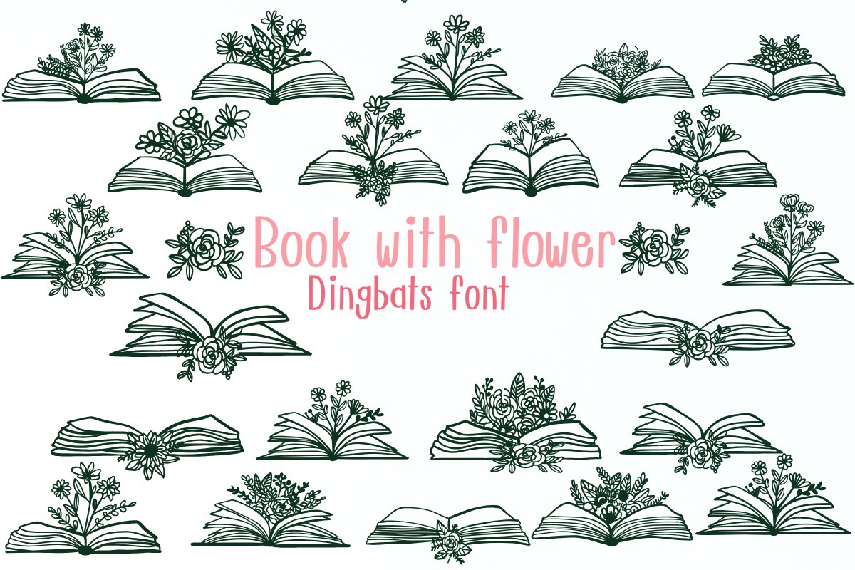 Book with Flower