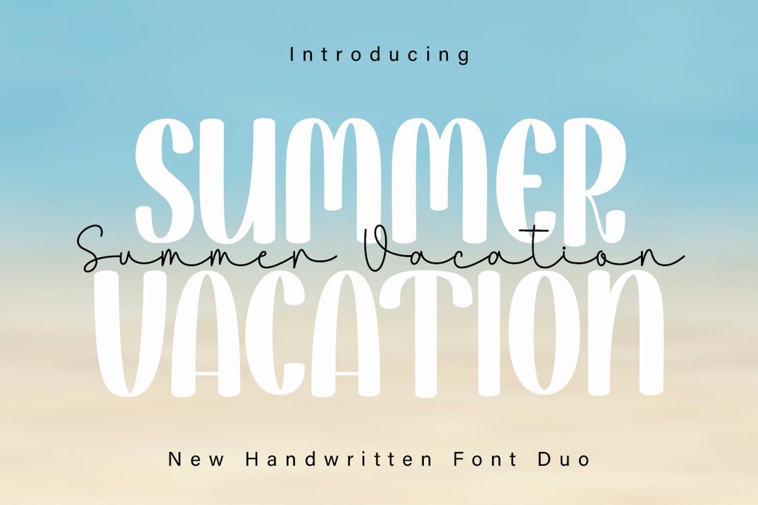 Police Summer Vacation Font Duo