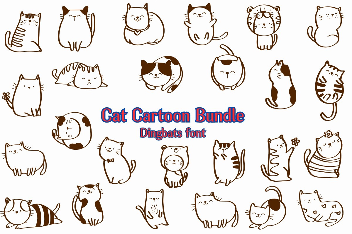 Police Cat Cartoon Bundle