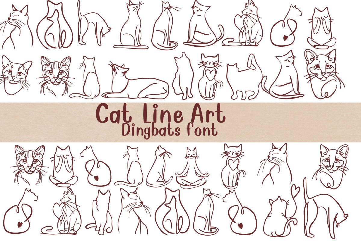 Police Cat Line Art